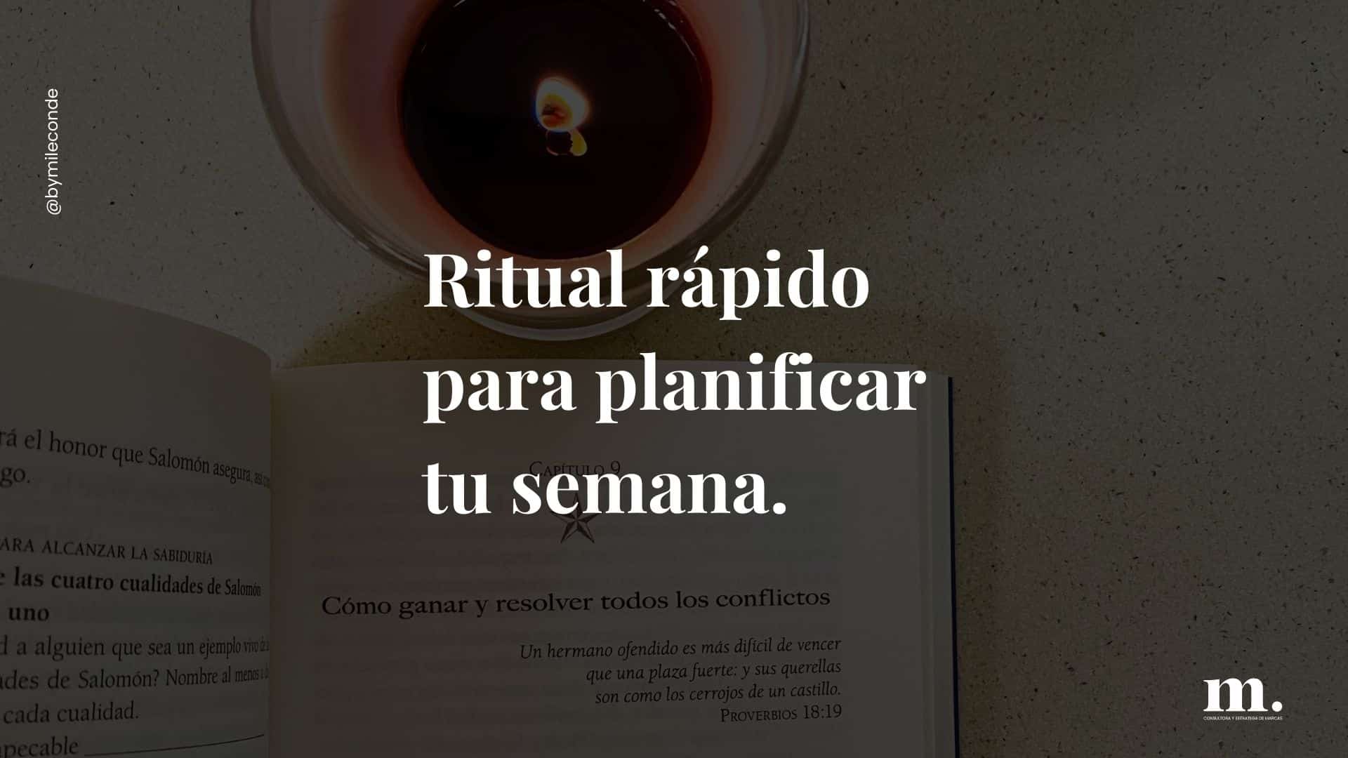 Ritual rápido para planificar tu semana